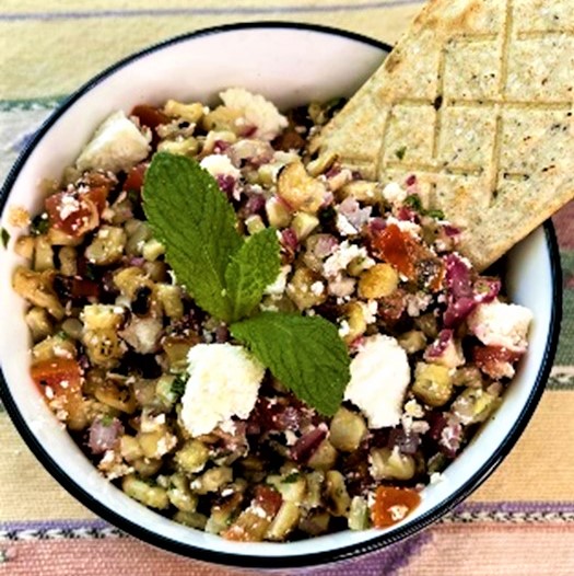Grilled Corn Salad with Cotija Cheese